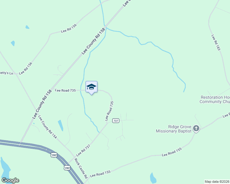 map of restaurants, bars, coffee shops, grocery stores, and more near 481 Lee Road 735 in Opelika