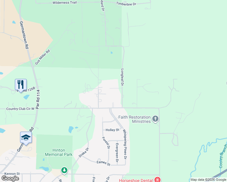 map of restaurants, bars, coffee shops, grocery stores, and more near 621 Watson Drive in Minden