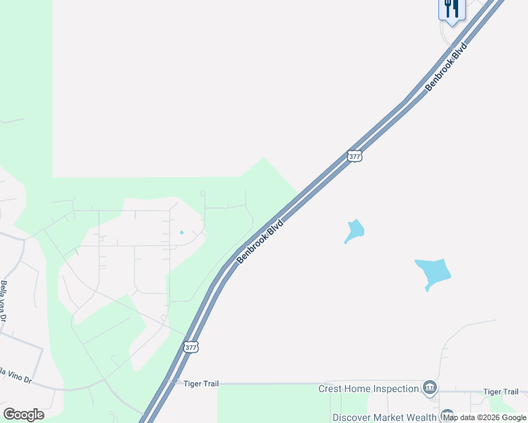 map of restaurants, bars, coffee shops, grocery stores, and more near 12108-12244 U.S. 377 in Fort Worth