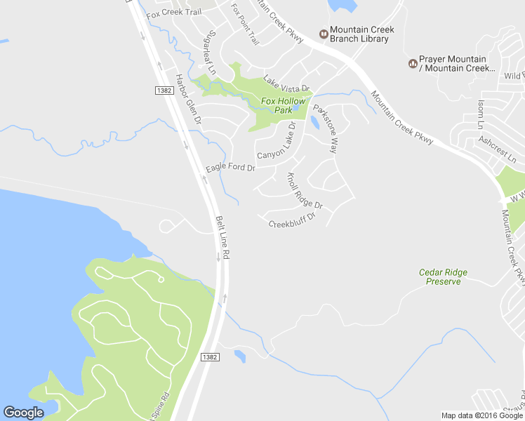 map of restaurants, bars, coffee shops, grocery stores, and more near 8487 Creekbluff Drive in Dallas