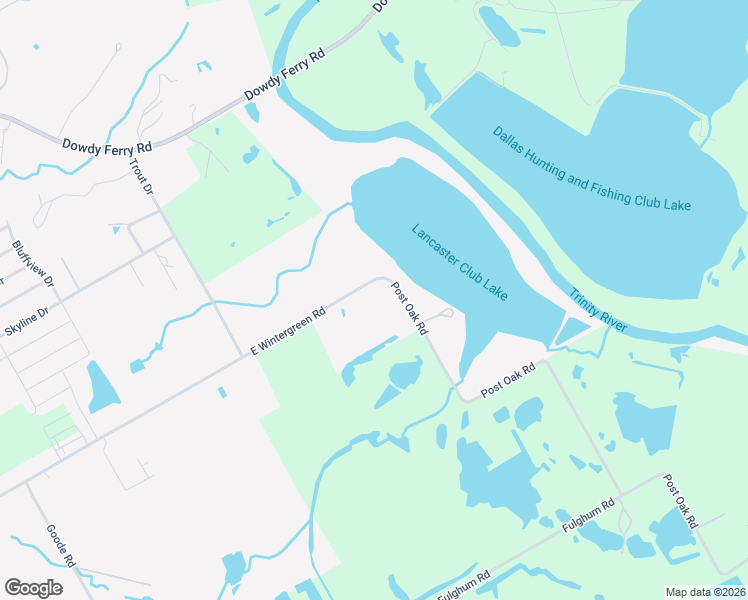 map of restaurants, bars, coffee shops, grocery stores, and more near 2304 East Wintergreen Road in Hutchins