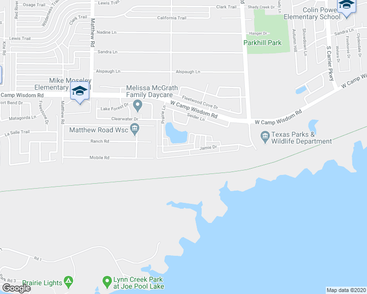 map of restaurants, bars, coffee shops, grocery stores, and more near 1120 Jamie Drive in Grand Prairie