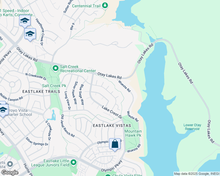 map of restaurants, bars, coffee shops, grocery stores, and more near 2850 Palmetto Point Court in Chula Vista