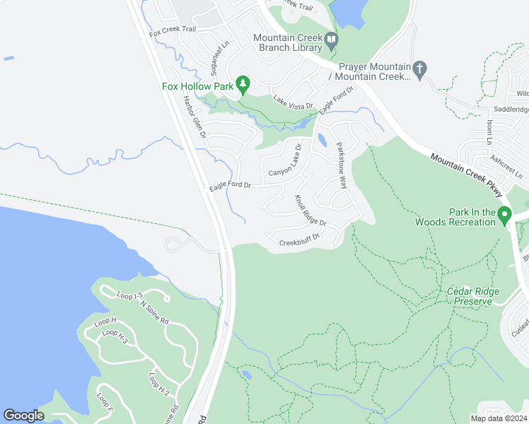 map of restaurants, bars, coffee shops, grocery stores, and more near 6338 Pool View Drive in Dallas