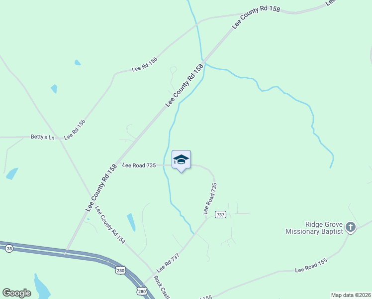 map of restaurants, bars, coffee shops, grocery stores, and more near 367 Lee Road 735 in Opelika