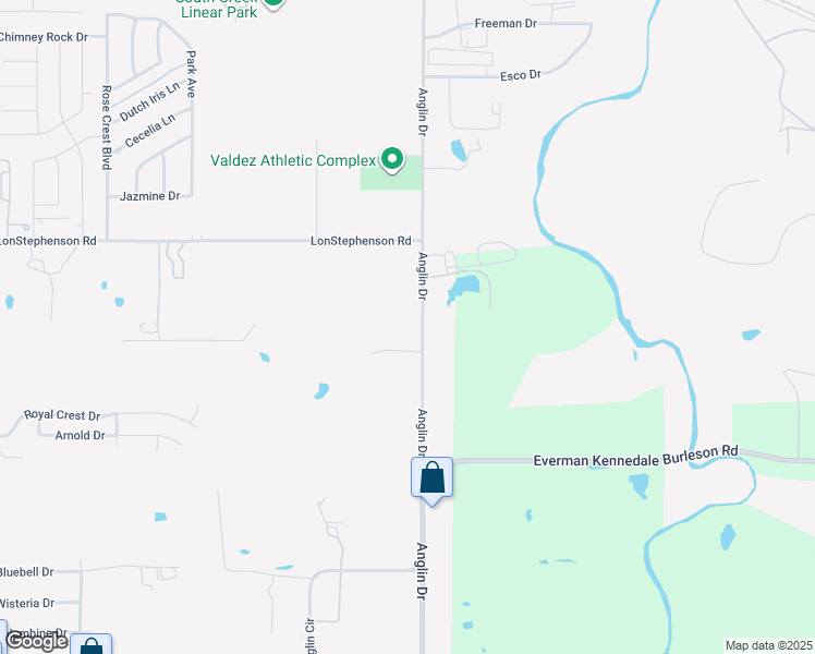 map of restaurants, bars, coffee shops, grocery stores, and more near 7700 Anglin Drive in Fort Worth