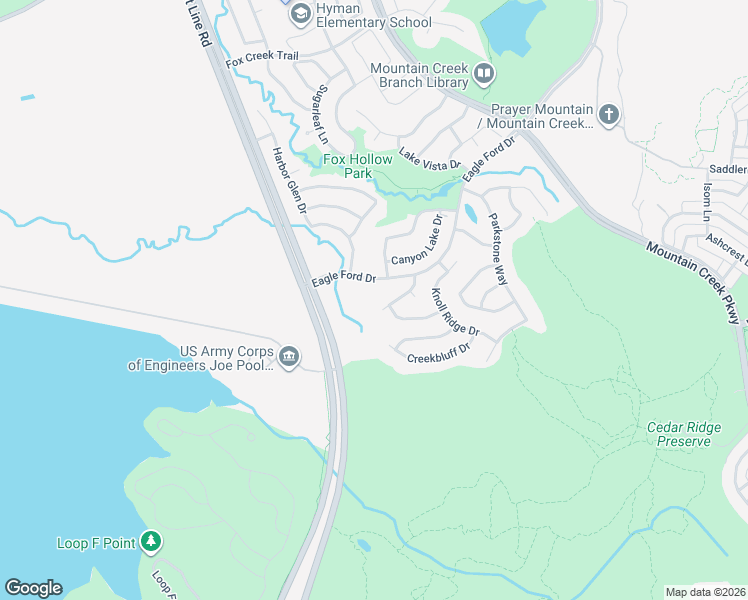 map of restaurants, bars, coffee shops, grocery stores, and more near 6333 Pool View Drive in Dallas