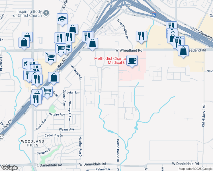 map of restaurants, bars, coffee shops, grocery stores, and more near 941 Scotland Drive in DeSoto
