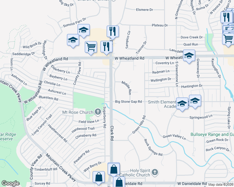 map of restaurants, bars, coffee shops, grocery stores, and more near 910 Carriage Way in Duncanville