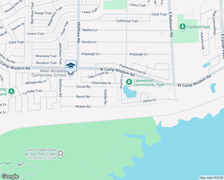 map of restaurants, bars, coffee shops, grocery stores, and more near 1309 Corral Road in Grand Prairie
