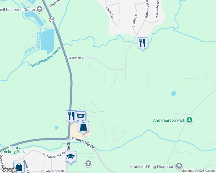 map of restaurants, bars, coffee shops, grocery stores, and more near 1866 Hillton Court in Auburn