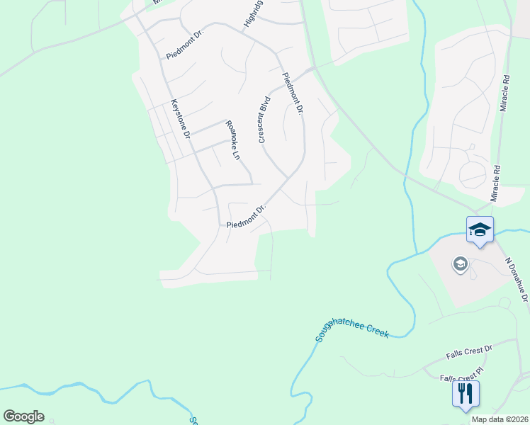 map of restaurants, bars, coffee shops, grocery stores, and more near 1722 Scarsboro Lane in Auburn
