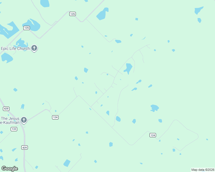map of restaurants, bars, coffee shops, grocery stores, and more near 6196 Taylor Road in Kaufman