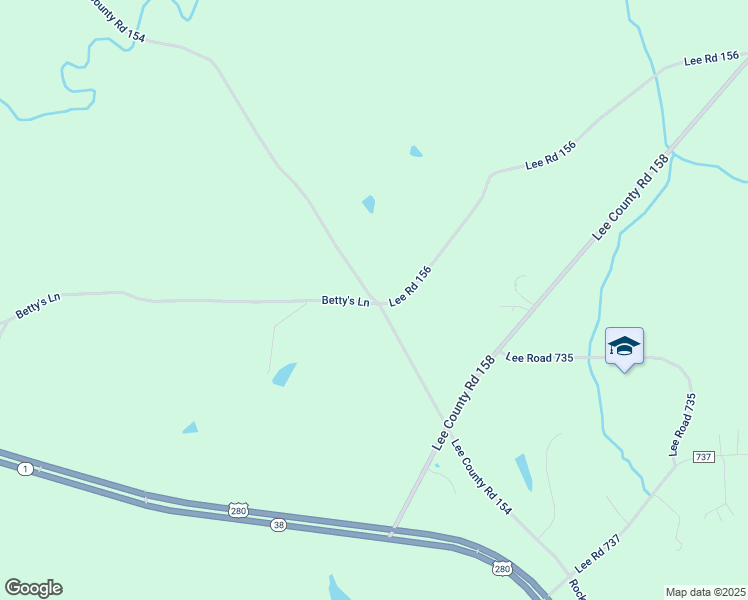 map of restaurants, bars, coffee shops, grocery stores, and more near 1315 Rock Castle Road in Opelika