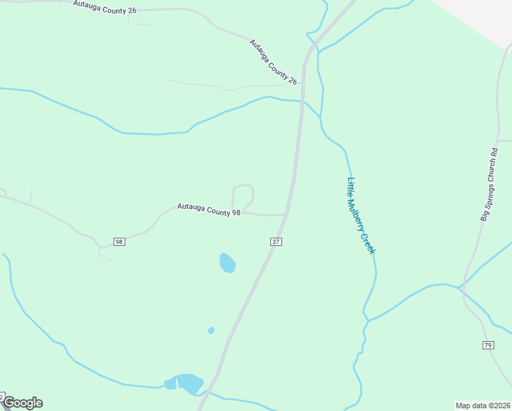 map of restaurants, bars, coffee shops, grocery stores, and more near 3322 County Road 98 in Billingsley