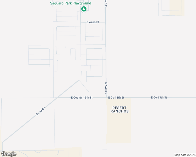 map of restaurants, bars, coffee shops, grocery stores, and more near Canal Road in Yuma