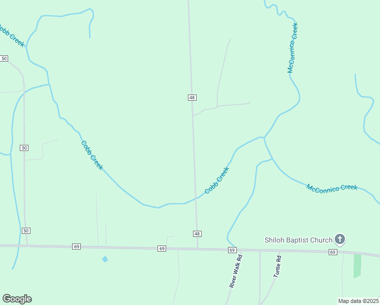 map of restaurants, bars, coffee shops, grocery stores, and more near 3484 County Road 48 in Boligee