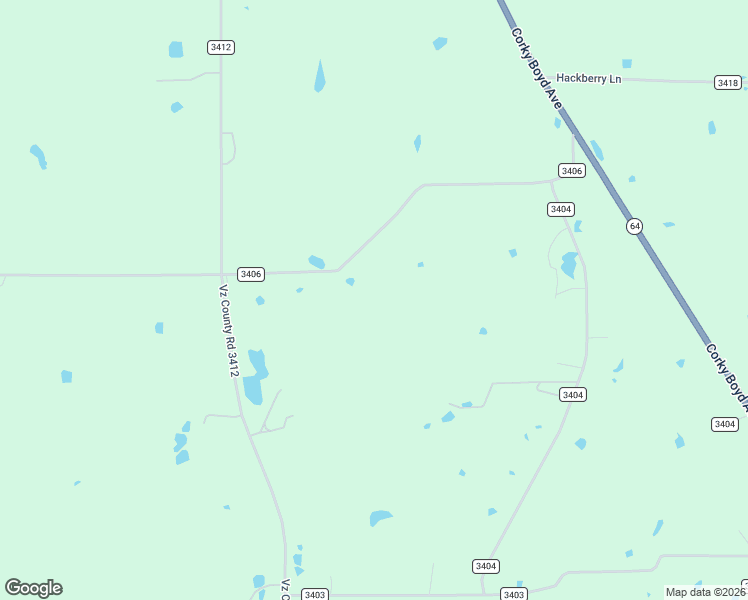 map of restaurants, bars, coffee shops, grocery stores, and more near County Road 3406 in Wills Point