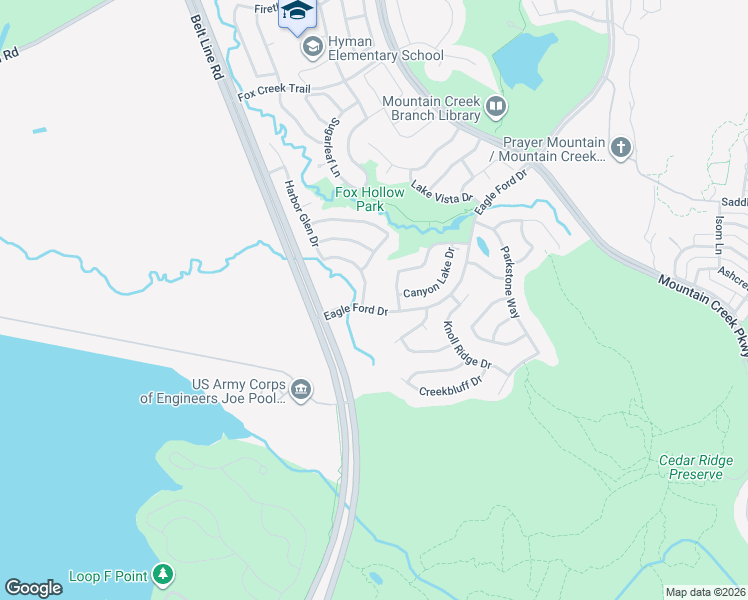 map of restaurants, bars, coffee shops, grocery stores, and more near 6534 Lighthouse Way in Dallas