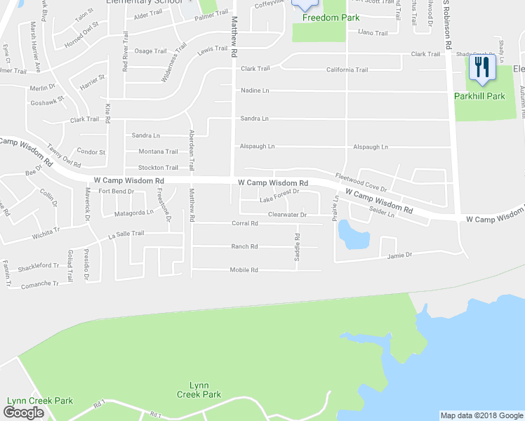 map of restaurants, bars, coffee shops, grocery stores, and more near 1323 Lake Forest Drive in Grand Prairie