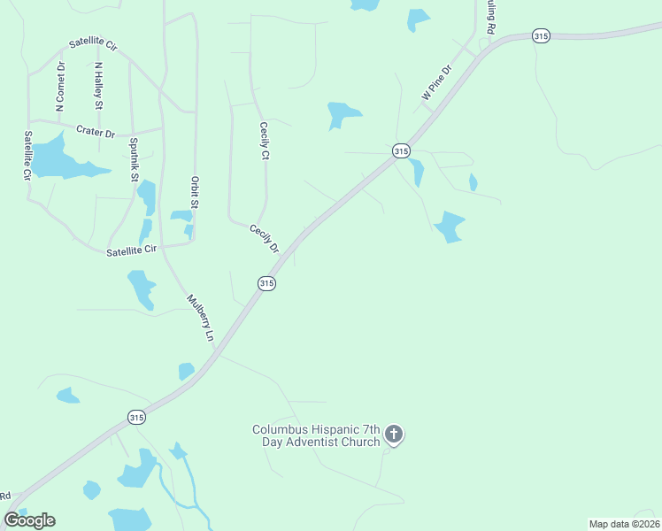 map of restaurants, bars, coffee shops, grocery stores, and more near 1794 Georgia 315 in Harris County