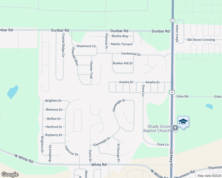 map of restaurants, bars, coffee shops, grocery stores, and more near 198 Amelia Drive in Byron
