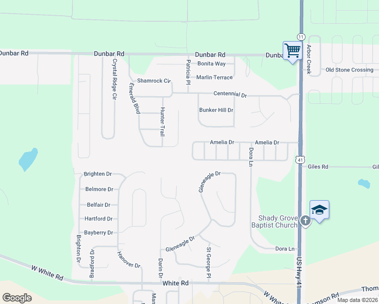 map of restaurants, bars, coffee shops, grocery stores, and more near 198 Amelia Drive in Byron