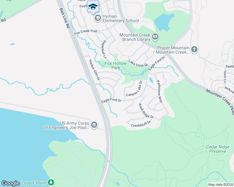 map of restaurants, bars, coffee shops, grocery stores, and more near 6534 Lighthouse Way in Dallas