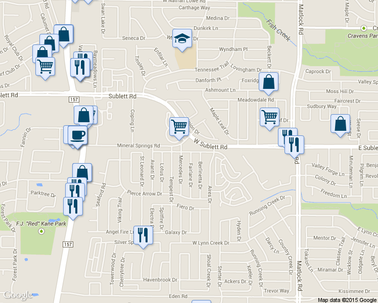 map of restaurants, bars, coffee shops, grocery stores, and more near 923 Packard Drive in Arlington