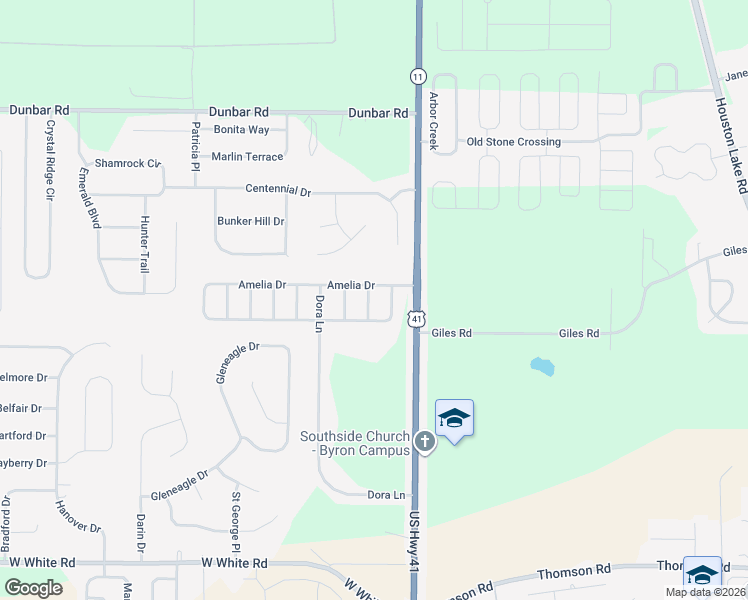 map of restaurants, bars, coffee shops, grocery stores, and more near 304 Tarpon Trace in Byron