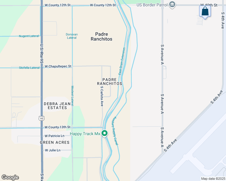 map of restaurants, bars, coffee shops, grocery stores, and more near 12647 South Cortez Avenue in Yuma
