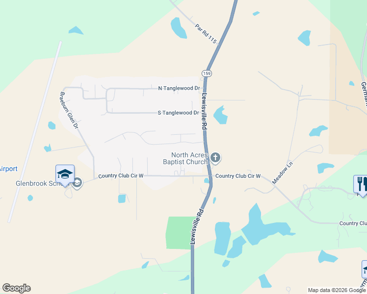 map of restaurants, bars, coffee shops, grocery stores, and more near 113 Woodhaven Drive in Minden