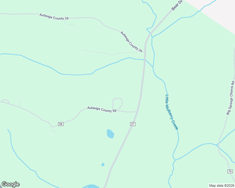 map of restaurants, bars, coffee shops, grocery stores, and more near 3322 County Road 98 in Billingsley