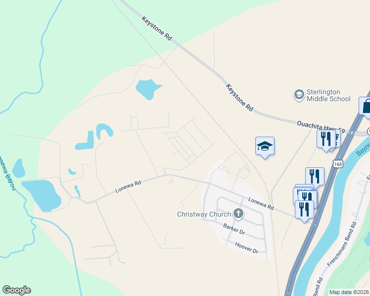 map of restaurants, bars, coffee shops, grocery stores, and more near 386 Lonewa Rd in Monroe