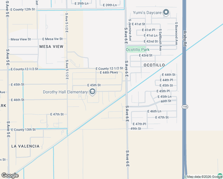 map of restaurants, bars, coffee shops, grocery stores, and more near 4450 South Jasmine Avenue in Yuma