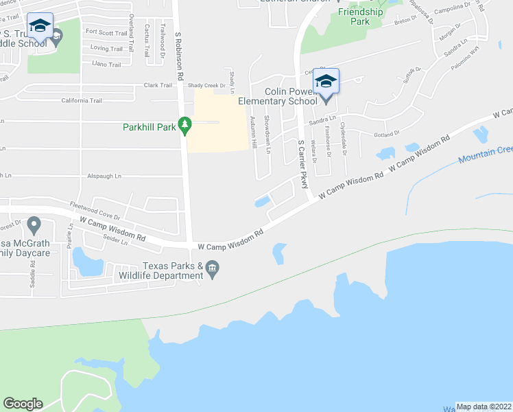 map of restaurants, bars, coffee shops, grocery stores, and more near 405 Burberry Drive in Grand Prairie