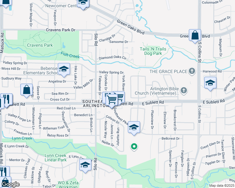 map of restaurants, bars, coffee shops, grocery stores, and more near 730 Port Richmond Way in Arlington