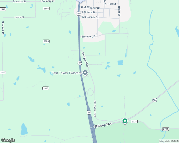 map of restaurants, bars, coffee shops, grocery stores, and more near 1507 U.S. 69 in Mineola