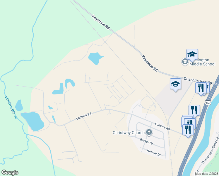 map of restaurants, bars, coffee shops, grocery stores, and more near 386 Lonewa Road in Monroe