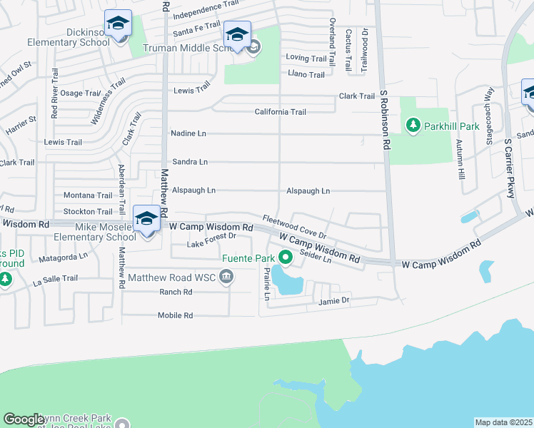 map of restaurants, bars, coffee shops, grocery stores, and more near 1208 Fleetwood Cove Drive in Grand Prairie