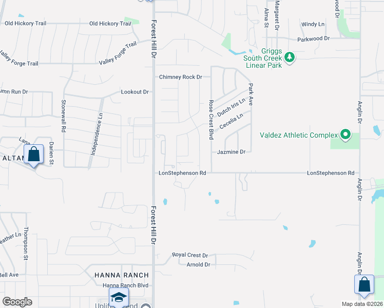 map of restaurants, bars, coffee shops, grocery stores, and more near 7525 Folkstone Drive in Forest Hill