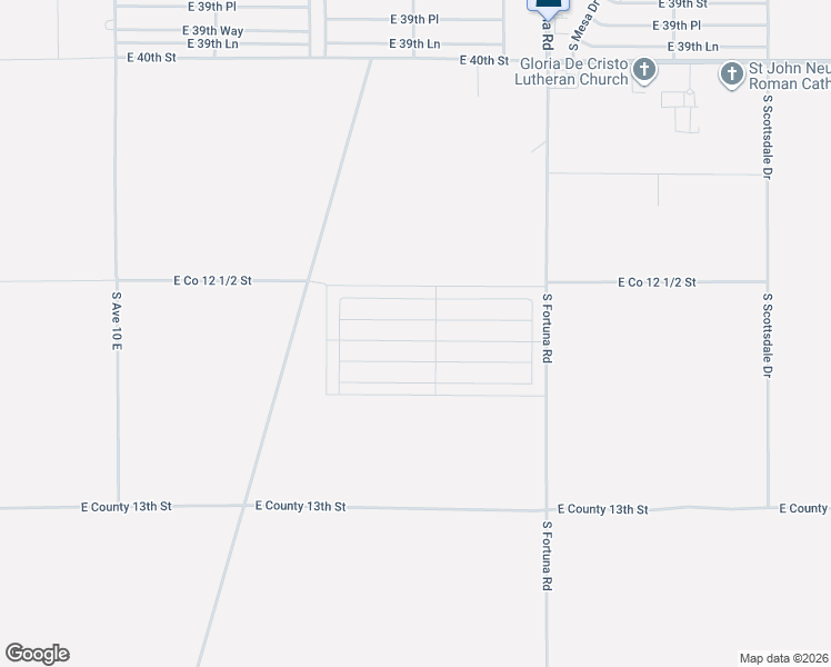 map of restaurants, bars, coffee shops, grocery stores, and more near East Co 12 1/2 Street in Yuma