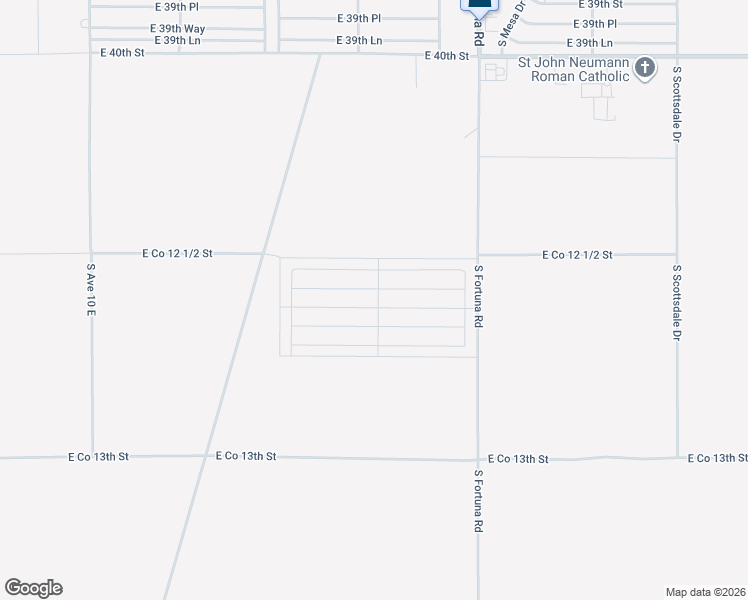 map of restaurants, bars, coffee shops, grocery stores, and more near East Co 12 1/2 Street in Yuma