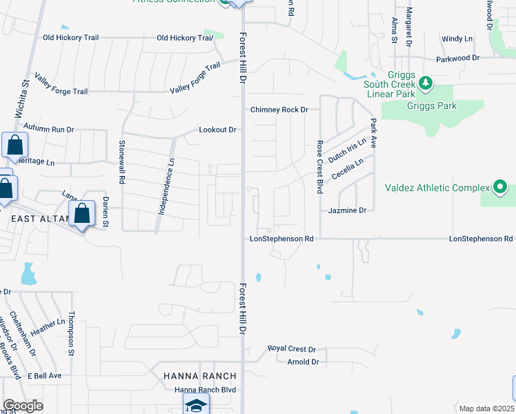 map of restaurants, bars, coffee shops, grocery stores, and more near 7330 Nantucket Drive in Forest Hill