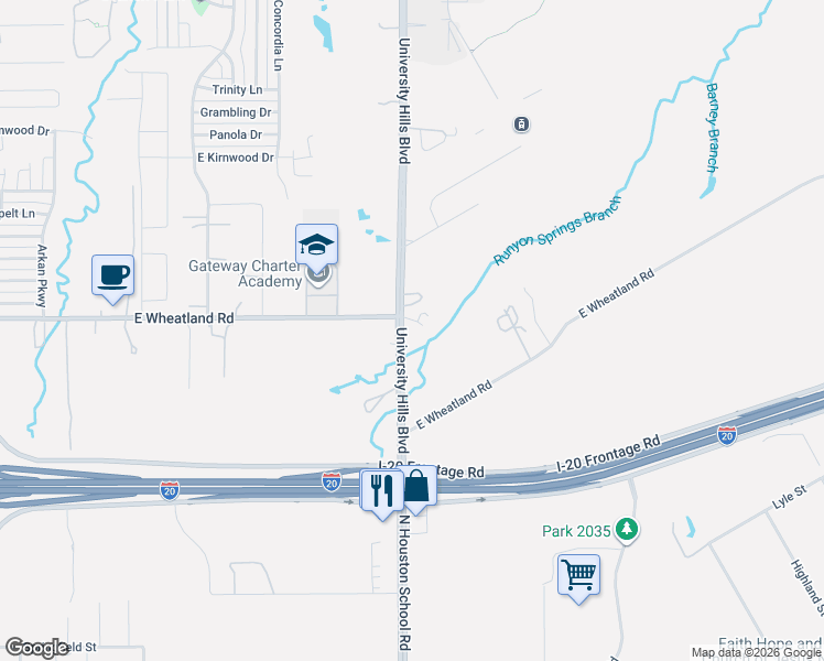 map of restaurants, bars, coffee shops, grocery stores, and more near 4560 Houston School Road in Lancaster