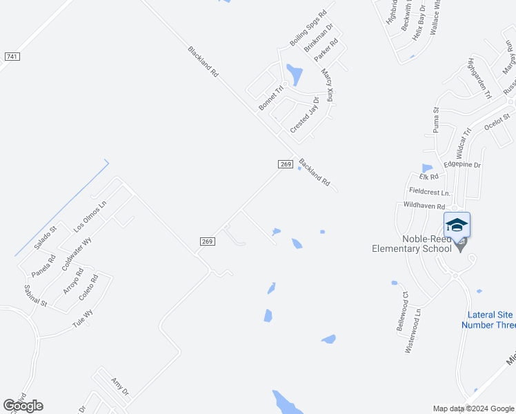 map of restaurants, bars, coffee shops, grocery stores, and more near 2396 County Road 269 in Crandall