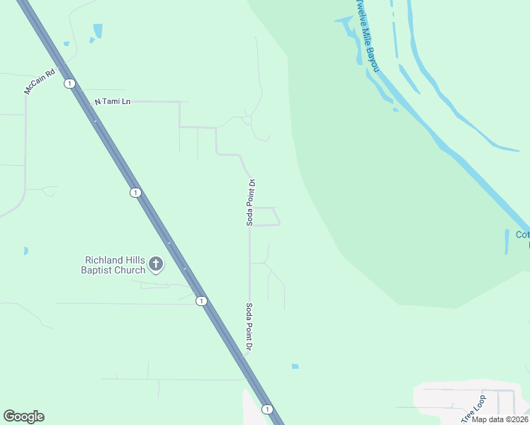 map of restaurants, bars, coffee shops, grocery stores, and more near 6955 Soda Hill Drive in Shreveport