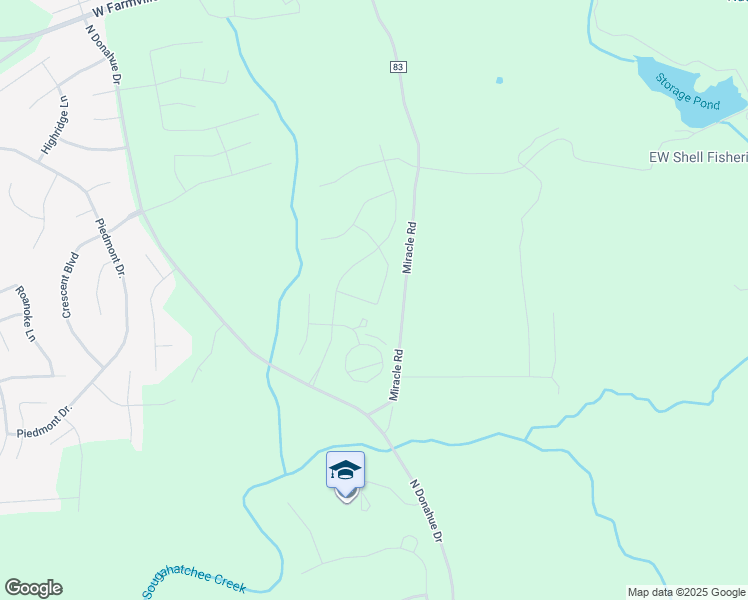 map of restaurants, bars, coffee shops, grocery stores, and more near 1281 County Road 83 in Auburn