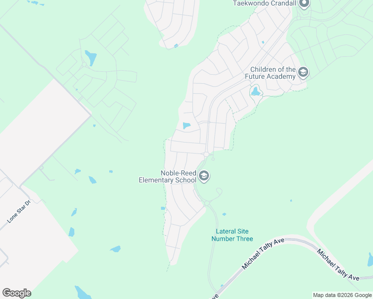 map of restaurants, bars, coffee shops, grocery stores, and more near 2069 Wildcat Trail in Crandall