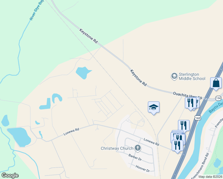 map of restaurants, bars, coffee shops, grocery stores, and more near 477 Keystone Road in Monroe